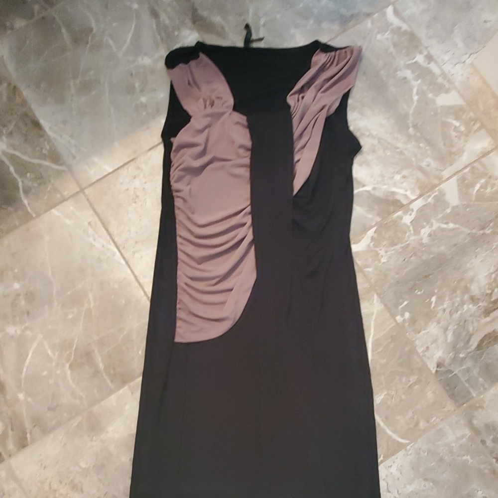Black dress with purple/greyish front